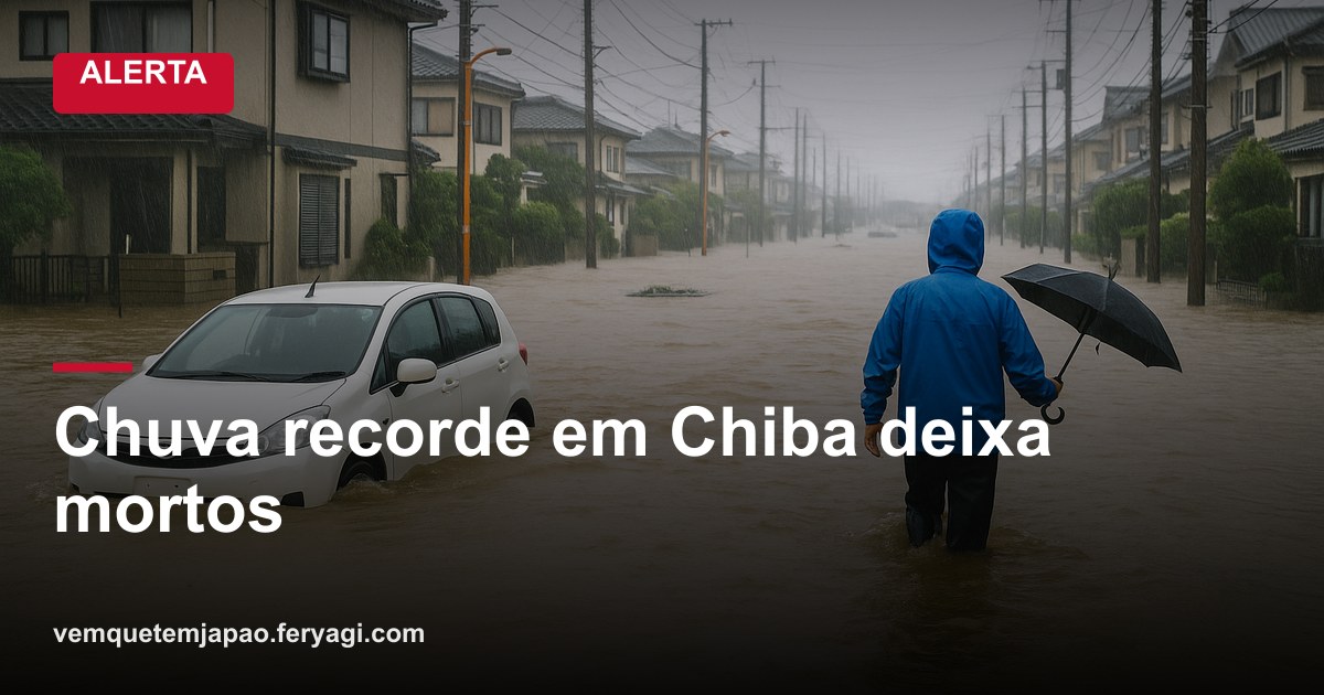 Chuva recorde em Chiba deixa ao menos 8 mortos; autoridades pedem cautela