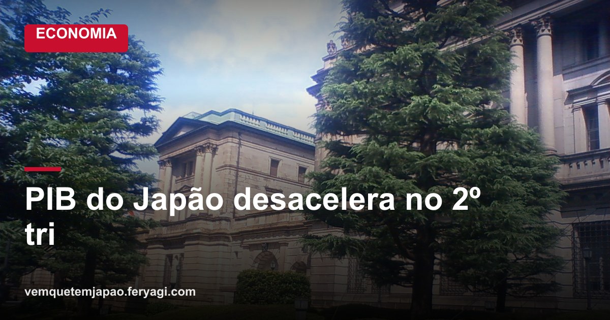 PIB do Japão cresce só 0,3% no 2º trimestre e fica abaixo do esperado; consumo trava