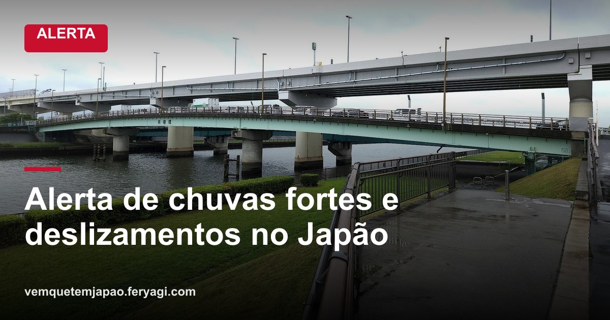Japão emite alertas de chuvas intensas e risco de deslizamentos na costa do Pacífico