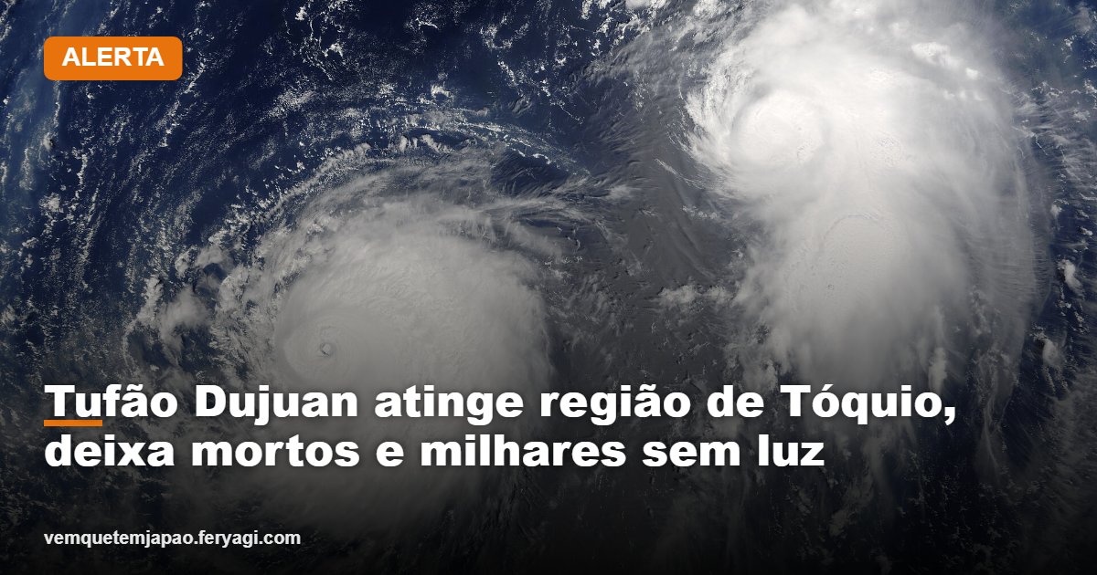 Tufão Dujuan atinge região de Tóquio, deixa mortos e milhares sem luz