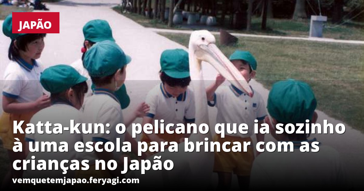 Katta-kun: o pelicano que ia sozinho à uma escola para brincar com as crianças no Japão