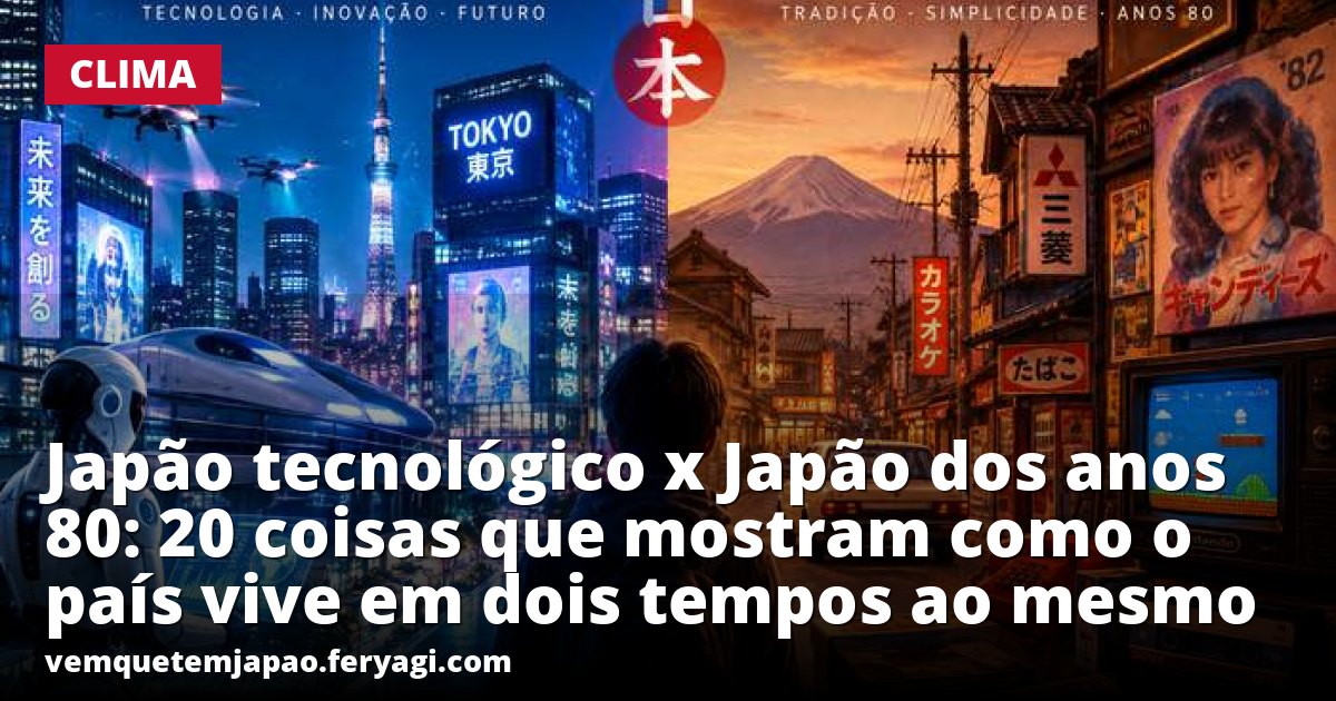 Japão tecnológico x Japão dos anos 80: 20 coisas que mostram como o país vive em dois tempos ao mesmo tempo