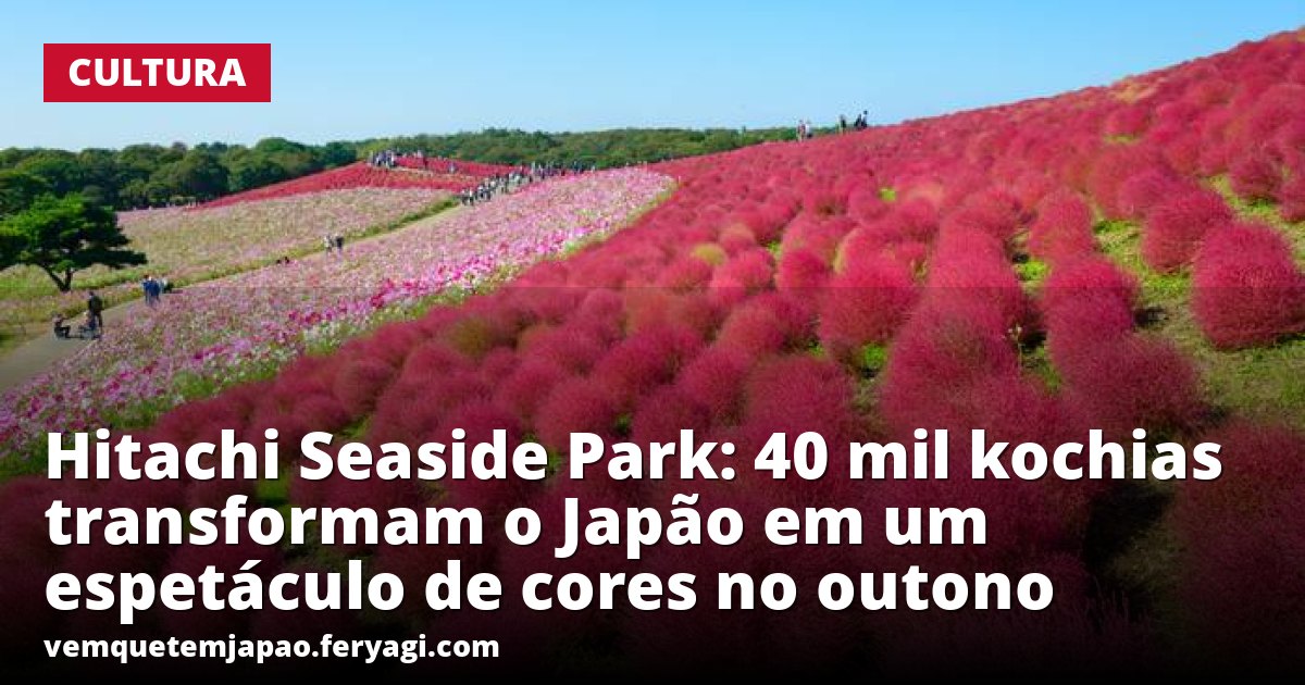 Hitachi Seaside Park: 40 mil kochias transformam o Japão em um espetáculo de cores no outono